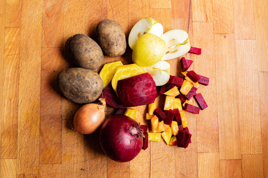 Rote Bete mit Apfel u Zwiebel