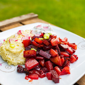 Rote Bete mit Apfel u Zwiebel